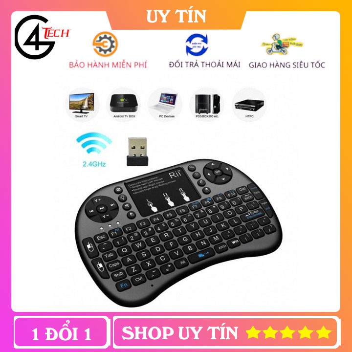Chuột Bay Kiêm Bàn Phím Không Dây UKB500, Điều Khiển Từ Xa Mini Keyboard Cho Smart Tivi, Android Box