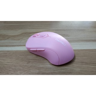 Chuột không dây DAREU LM115G Pink chính hãng Mai Hoàng BH 24 Tháng