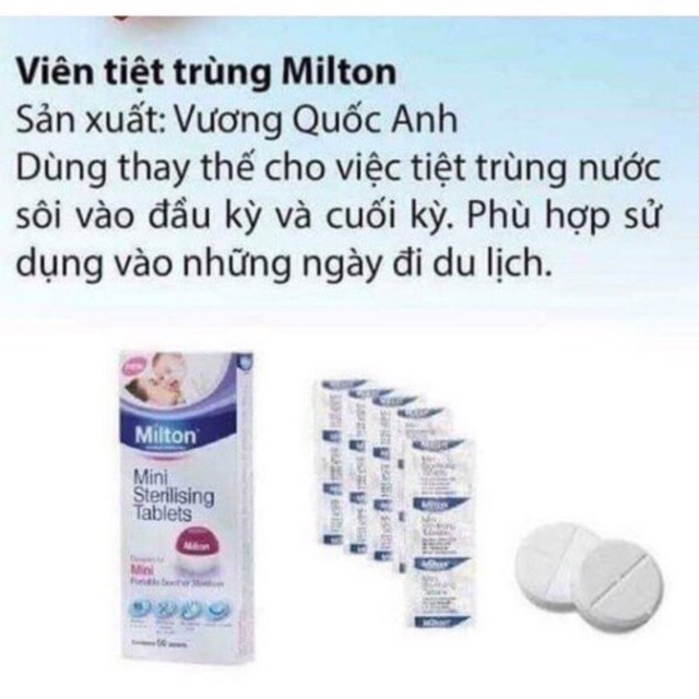 Vỉ 10 Viên tiệt trùng mini milton