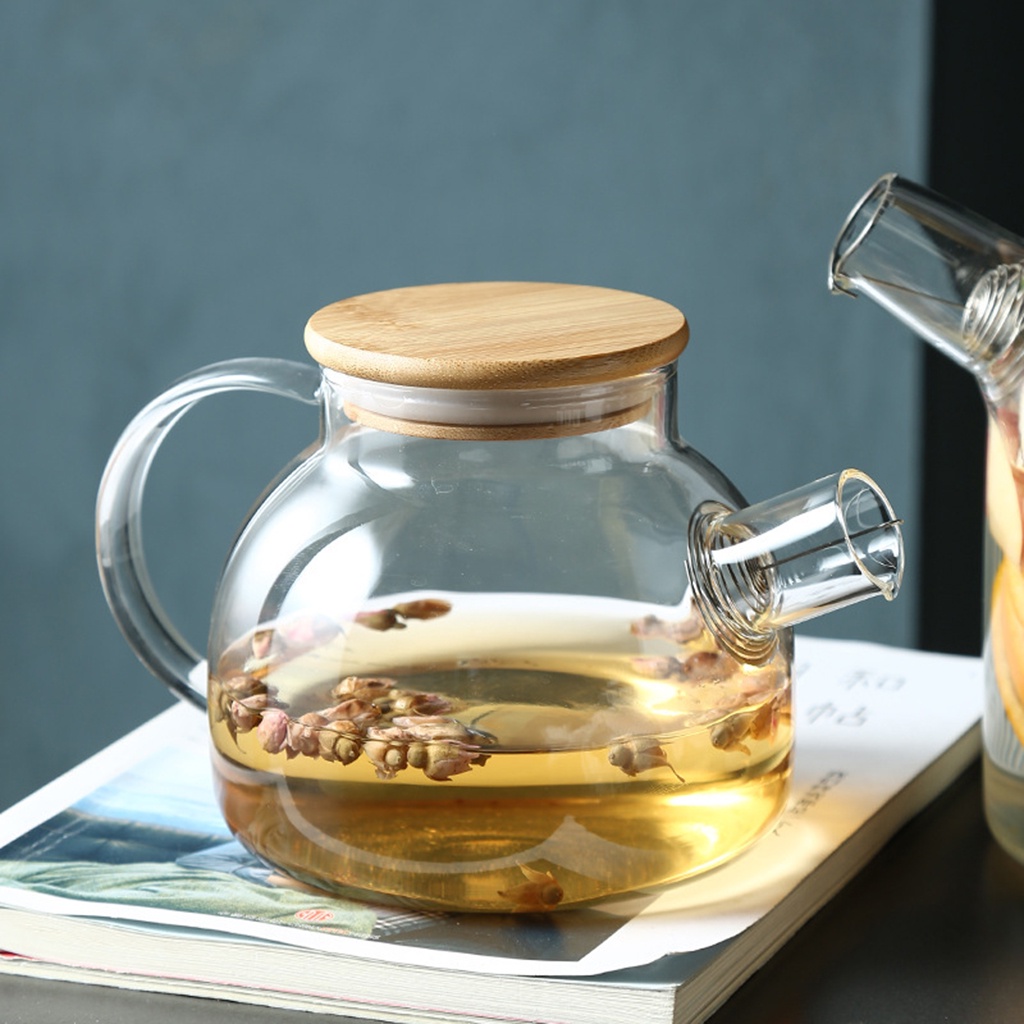 Ấm Trà Bằng Kính Dung Tích Lớn Tiện Dụng Cho Nhà Bếp / Văn Phòng