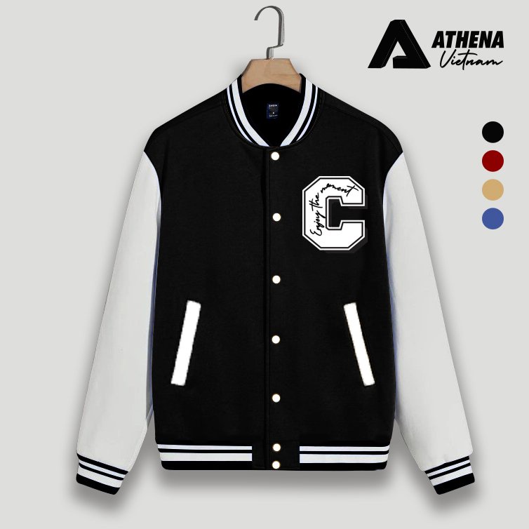 Áo Cardigan Bomber BearCash - Áo Khoác Varsity Jacket Athenas  ( có size cho Trẻ )