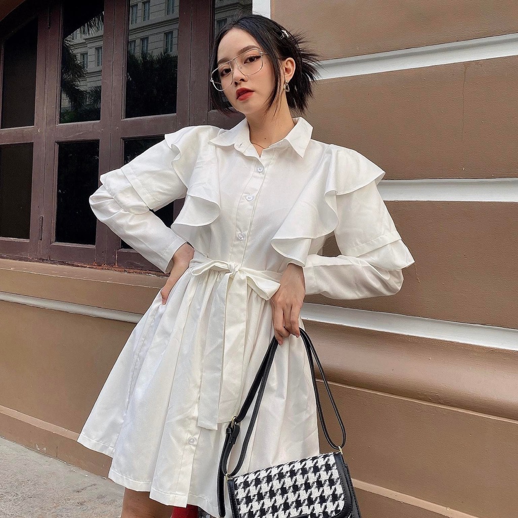 Đầm babydoll tay phồng thắt eo | Hana Dress - 25STUDIO