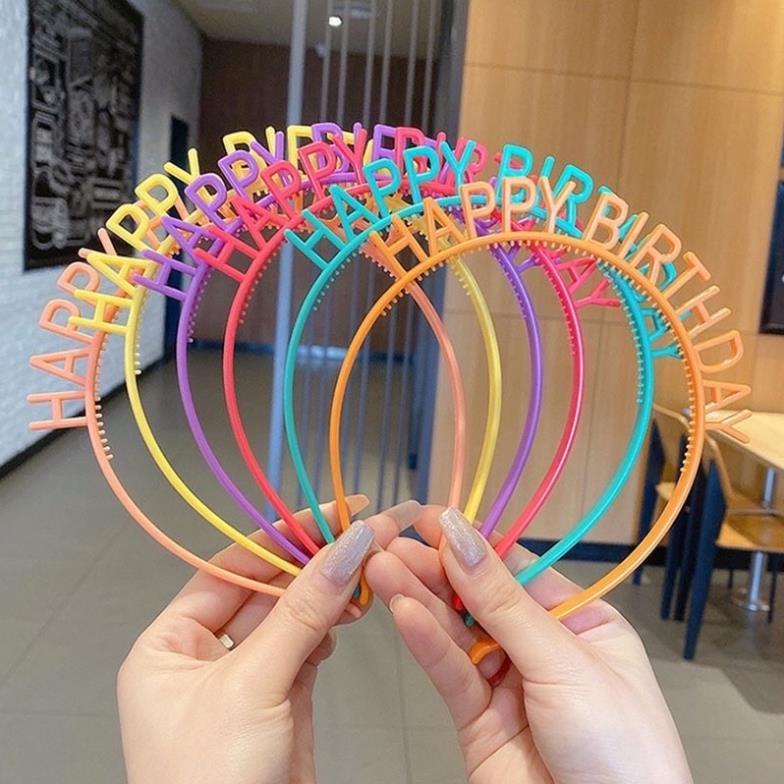 Bờm đính đá, băng đô cài tóc đính đá Happy Birthday phụ kiện chụp hình sang chảnh trang trí sinh nhật PK Tkutrang