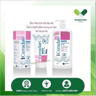 Sữa tắm và rửa mặt Ceradan Wash