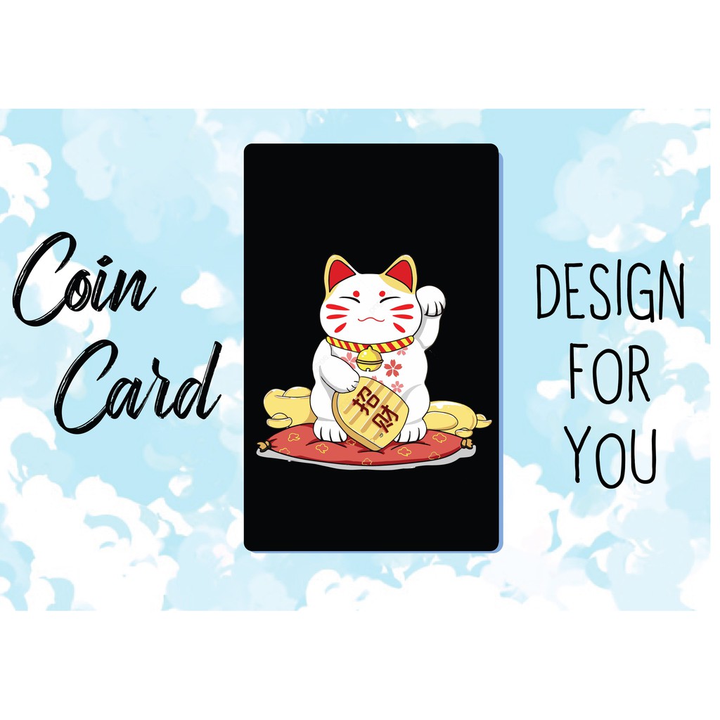 &quot;MÈO THẦN TÀI MANEKI NEKO 🧧 &quot;( ️ Decal dán Thẻ ATM, debit, thẻ từ, thẻ chung cư, bảo vệ thẻ) | Dán thẻ ATM COINCARD