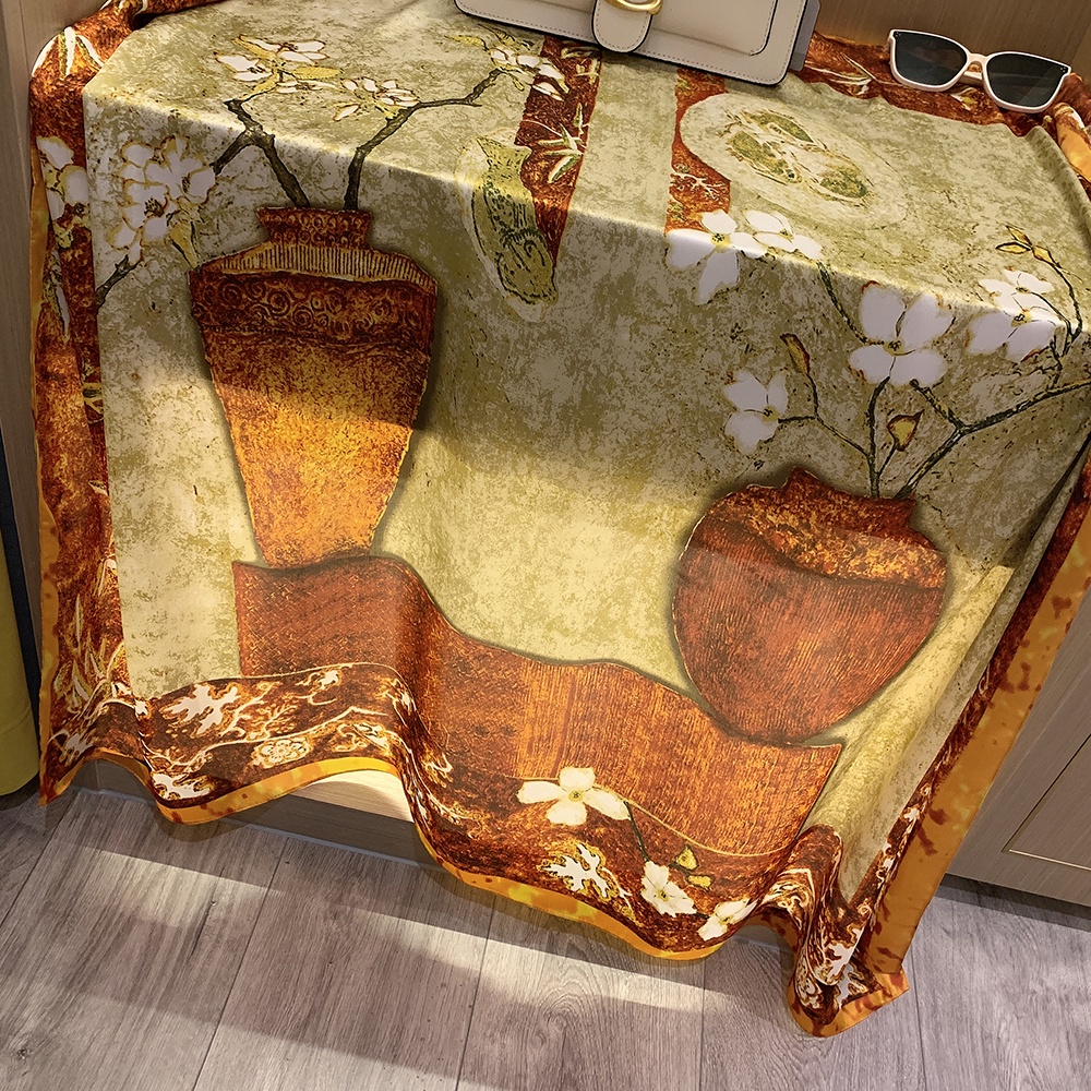 Khăn Quàng Cổ Lụa Hình Vuông 100x110cm (43inch) Cho Nữ WJ1014-26