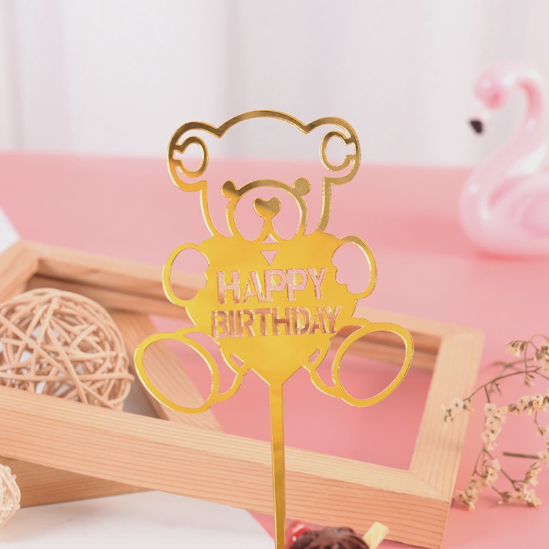 Mica HPBD gấu vàng