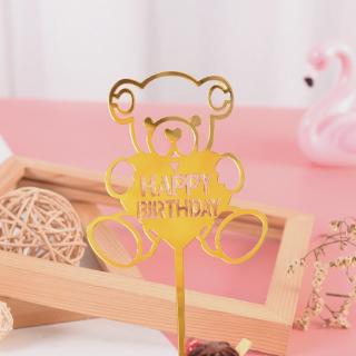 Mica hpbd gấu vàng