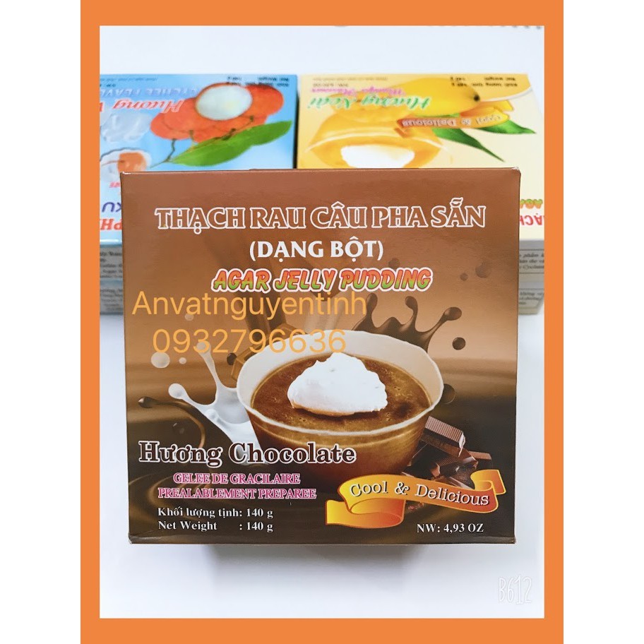 Bột Thạch Rau Câu Pha Sẵn KONNYAKU 140g/ hộp đủ vị