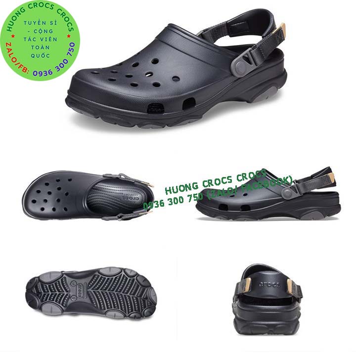 DÉP SỤC CROCS OFFROAD ALL TERRAIN CLOG MÀU ĐEN