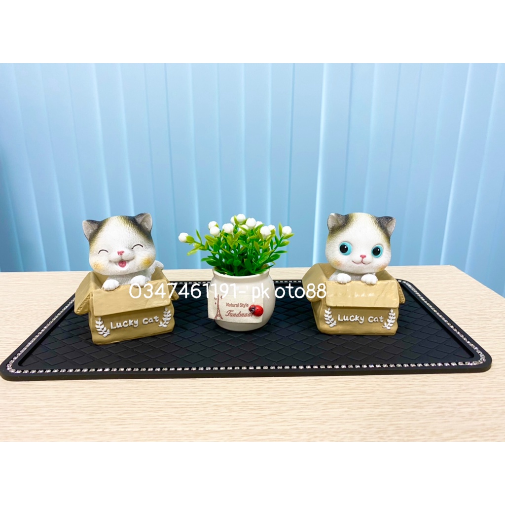 Chú mèo lucky trang trí taplo oto mix được nhiều kiểu siêu xinh- phụ kiện trang trí ô tô