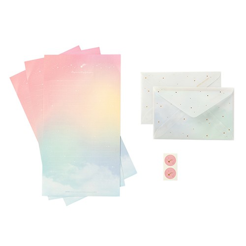 Set Phong Bì Và Giấy Viết thư ARTBOX Hàn Quốc Giấy Can Họa Tiết Ánh Sao Chuyển Màu
