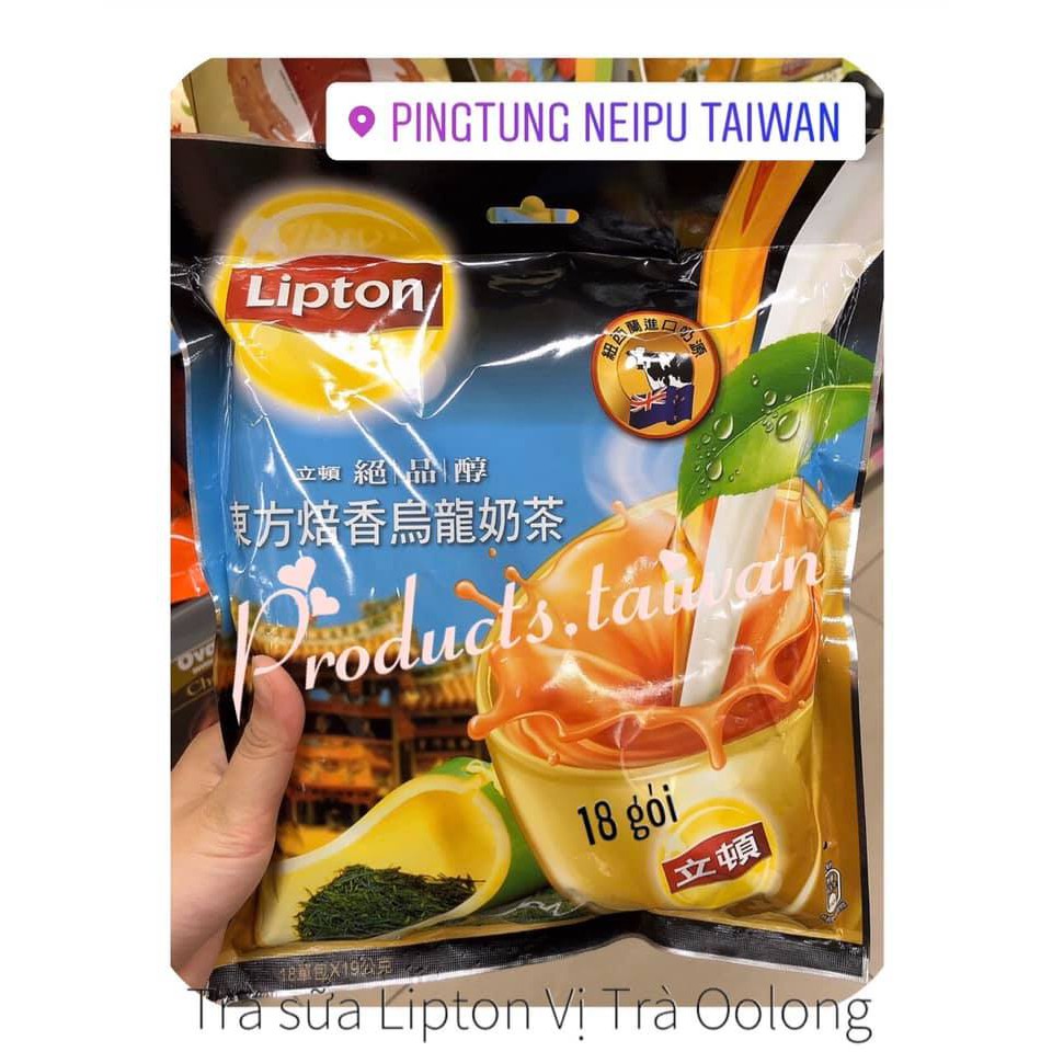 Trà sữa Lipton Đài Loan - Vị trà Oolong - 18 gói - [ products.taiwan ]