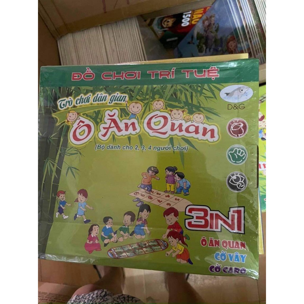 Bộ Cờ 3 trong 1: Ô ăn quan, Cờ vây, Cờ caro