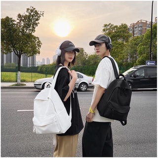 Có video Balo basic trắng trơn và đen trơn ulzzang