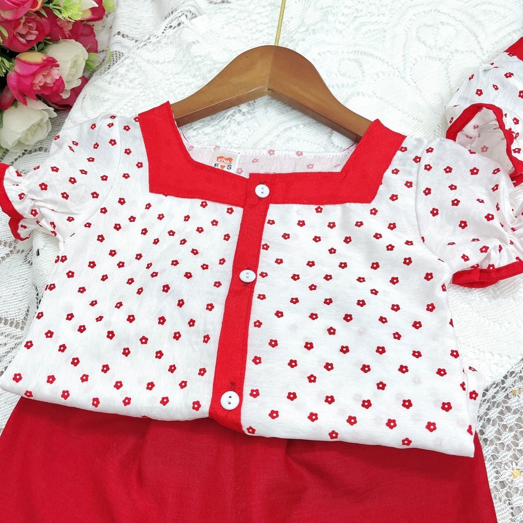 Bộ đũi khuy cánh tiên cho bé gái 8-20kg