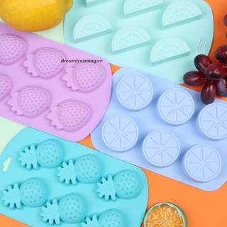 Bộ 4 Khuôn silicone Làm Trái Cây / Dưa Hấu / Dâu / Dứa