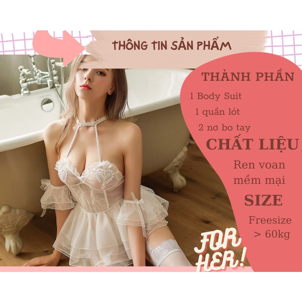 Váy ngủ cosplay cô dâu sexy quyến rũ