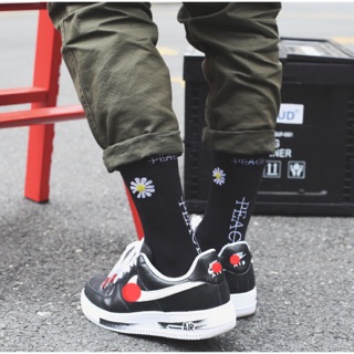 🎯 Đôi Vớ Cao Cổ PMO Phong Cách Hàn 🚛 FREESHIP | Đôi Tất Cao Cổ GD Para Noise | Đôi Tất Vớ Cao Cổ Thêu Hoa Cúc Peace