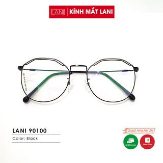 Gọng Kính Cận nam nữ Kim Loại Đa Giác 2 viền Lani 90100 - Lắp Mắt Cận Theo Yêu Cầu