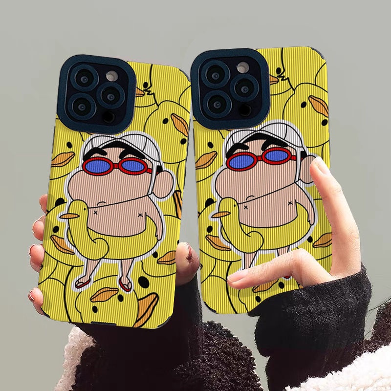 Ốp Điện Thoại Silicon Mềm Hình Cậu Bé Bút Chì Shin-Chan Bảo Vệ Toàn Diện Cho iPhone13promax 12 12pro 11 12