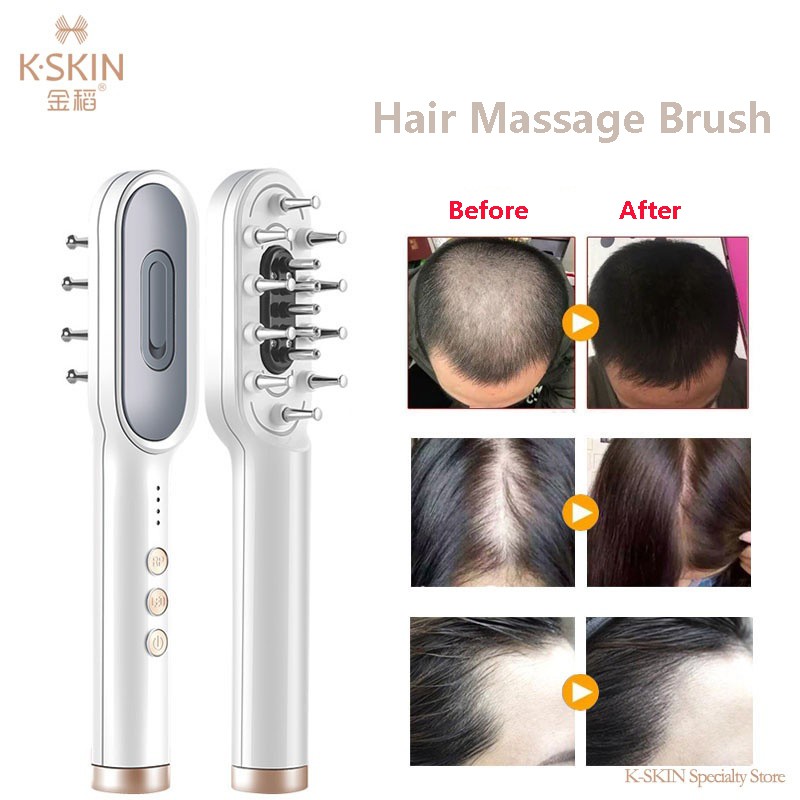 Lược Chải Tóc K-SKIN Kích Thích Mọc Tóc Chống Rụng Kích Thích RP RF EMS