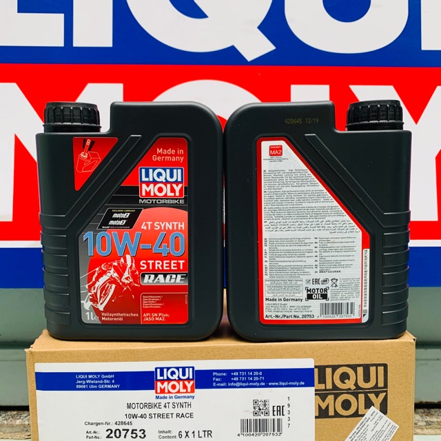 Bán Sỉ - Dầu Nhớt Liqui Moly Motorbike Synth 4T Street Race 10W-40 API SN Plus Jaso MA2 Made in Germany