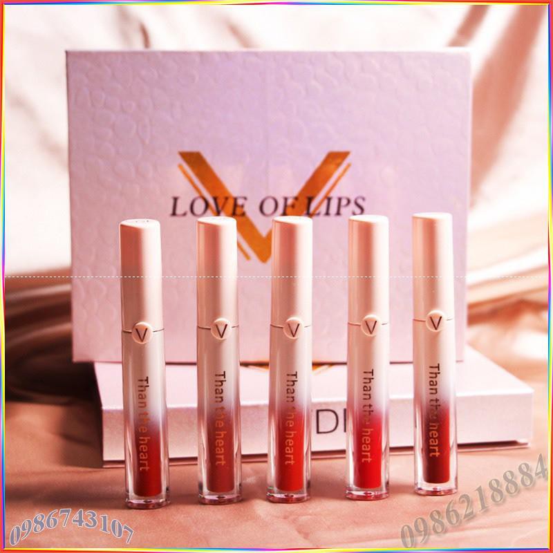 Bộ son kem VDE Love Of Lip hộp quà tặng 5 lọ ADE1 | BigBuy360 - bigbuy360.vn