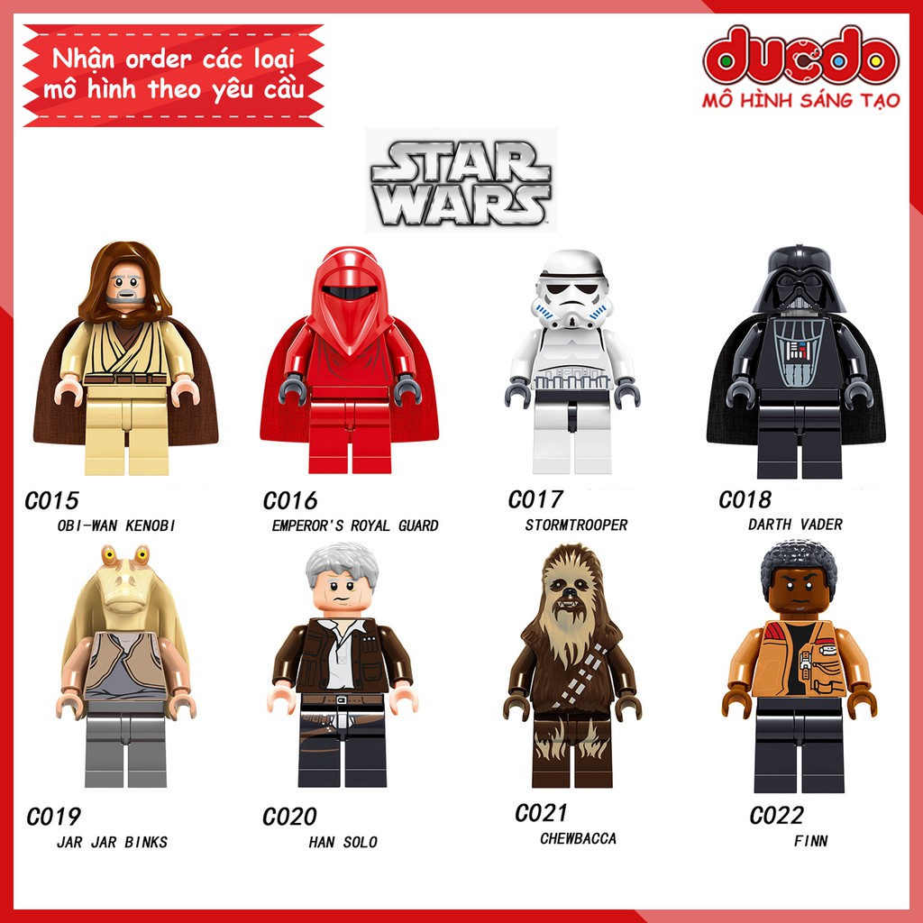 Minifigures các nhân vật trong Star War full vũ khí - Đồ chơi Lắp ghép Xếp hình Mô hình Mini Iron Man LeLe C015 - 022