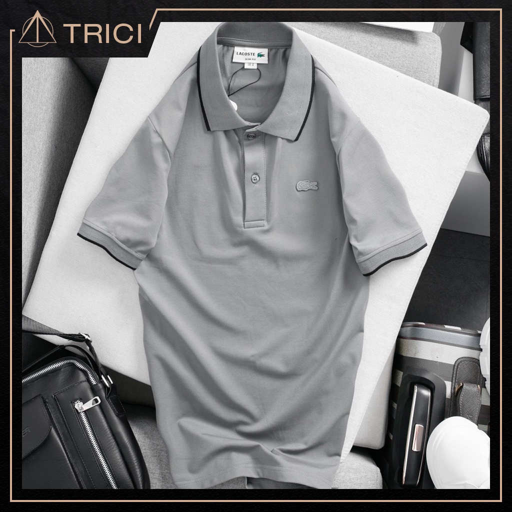 [Mã SRBACK010912 hoàn 20K xu đơn 50K] Áo polo nam trơn Lacoste vnxk chuẩn auth cotton 100% slimfit PLLC14 | BigBuy360 - bigbuy360.vn