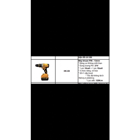 Máy khoan pin Hukan X8 Pro 21v 125Nm rút lõi siêu mạnh 3 chức năng đầu kẹp 13mm new 2022