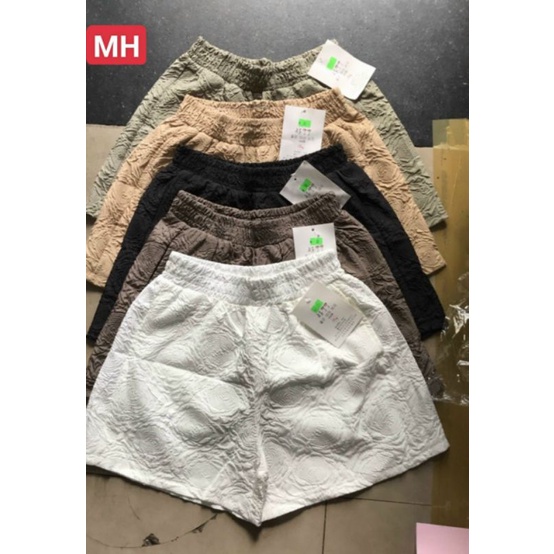 Quần đùi xốp in hoa nổi Ống rộng cực Đẹp(PC)