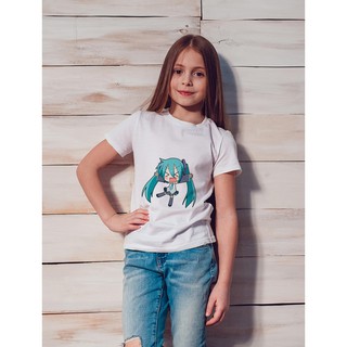 Áo thun Trẻ em in hình Miku chibi nổi giận Cotton Thun Cao Cấp - Dễ Thương Đáng Yêu