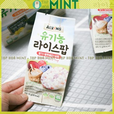 Bánh bỏng gạo hữu cơ bé ăn dặm Alvins Hàn quốc - Tạp hoá mint