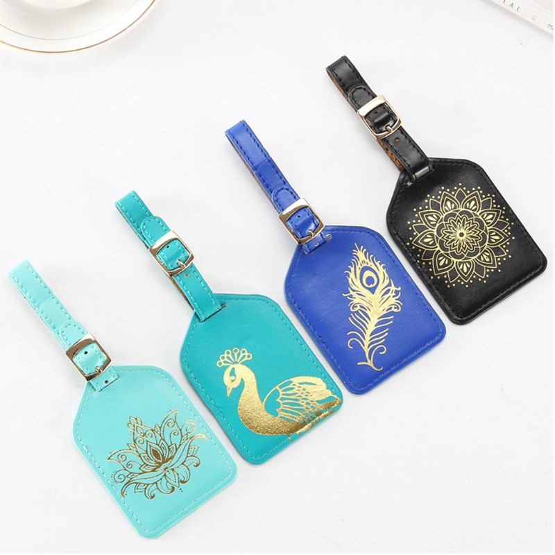 Thẻ Tên Gắn Hành Lý Du Lịch Bằng PU Dễ Thương Kèm Dây Đeo