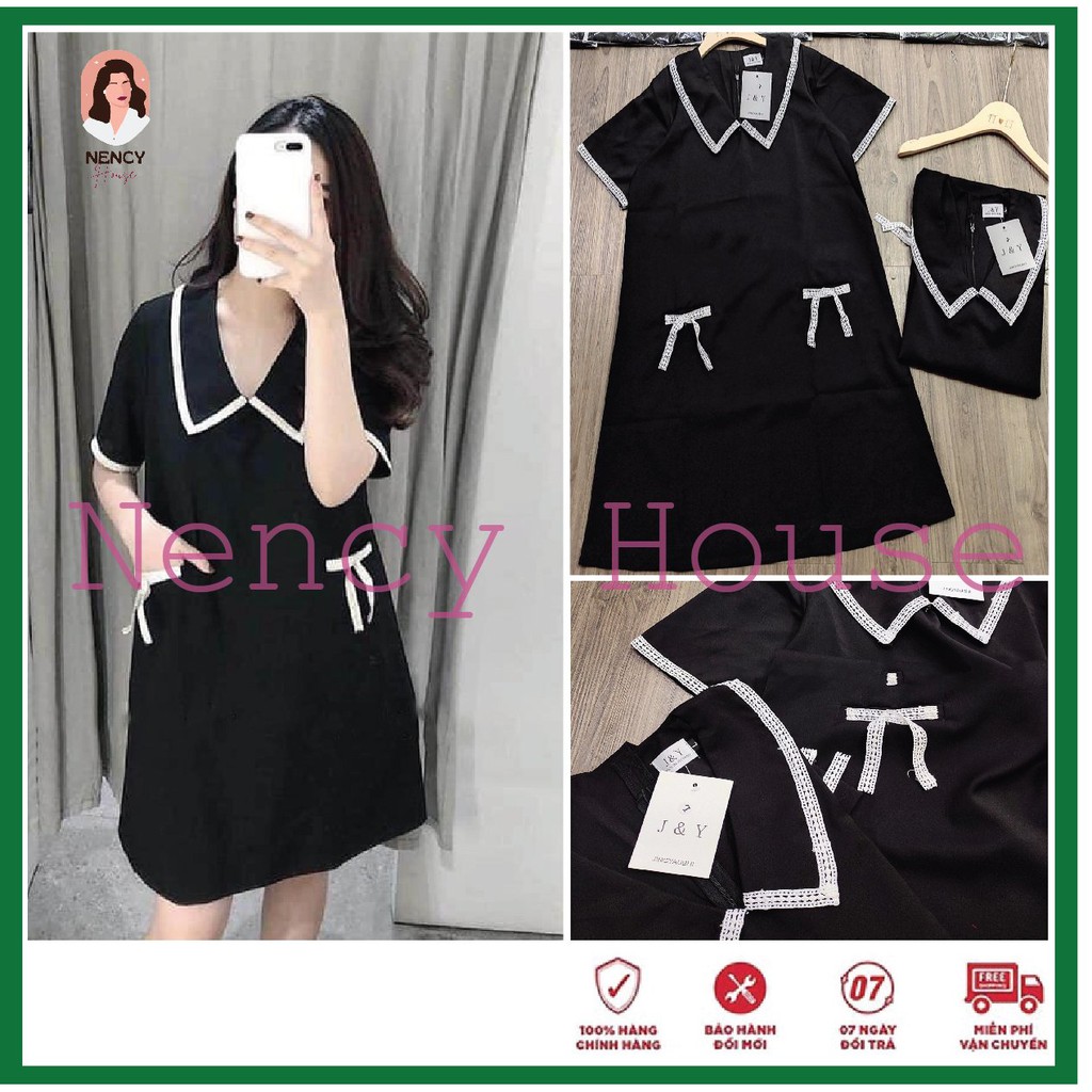 🌸  VÁY ĐEN PHỐI VIỀN CÁCH ĐIỆU KIỂU MỚI 2021 Hàng Quảng Châu Cao Cấp Nency House