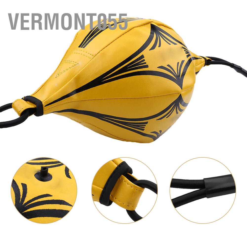 Vermont055 Vermont055 Túi đấm bốc bóng tốc độ bằng da PU siêu bền huấn luyện MMA Double End