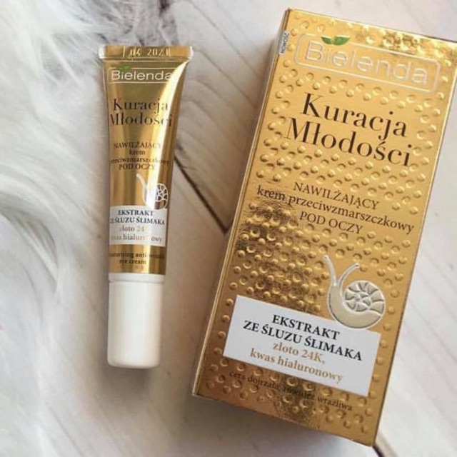 Kem dưỡng mắt Bielenda ốc sên vàng 24k nâng cơ mắt giảm nhăn | BigBuy360 - bigbuy360.vn