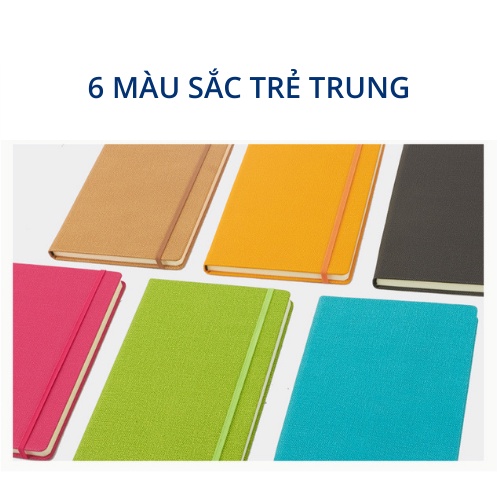 Sổ tay ghi chép A6 bìa da nhiều màu sắc trẻ trung Heeton A50863