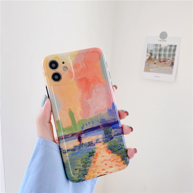 Ốp điện thoại họa tiết tranh sơn dầu cho iPhone 7/8 Plus / X / XS / XR / XS MAX / 11/11 PRO / 11 Pro MAX / SE2 | BigBuy360 - bigbuy360.vn