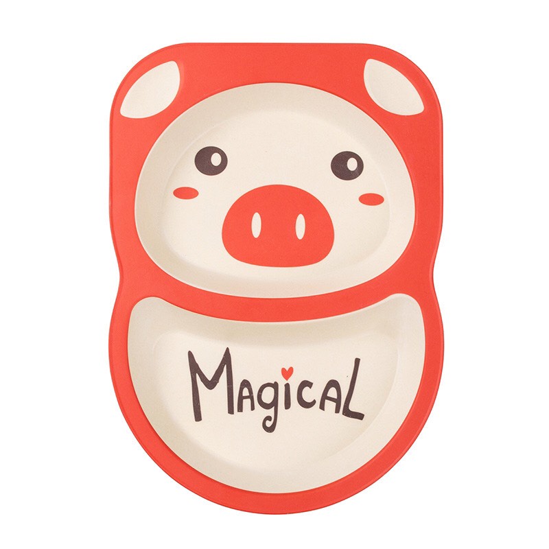 Khay Ăn Dặm Sợi Tre Hình Thú Cao Cấp Cho Bé