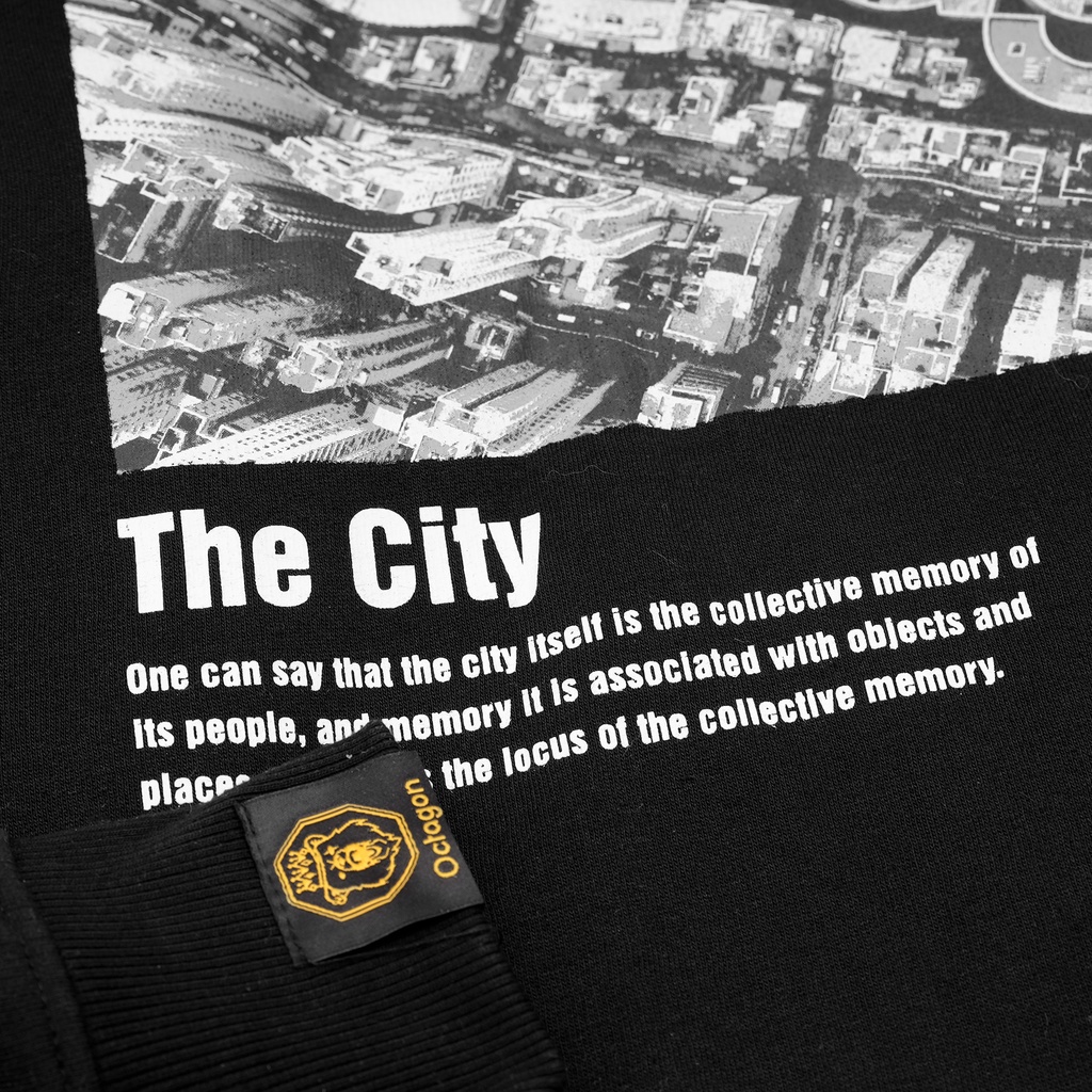 Áo Hoodie Nam Nữ Form Rộng OCTAGON THE CITY Vải Nỉ Bông Màu Đen | BigBuy360 - bigbuy360.vn