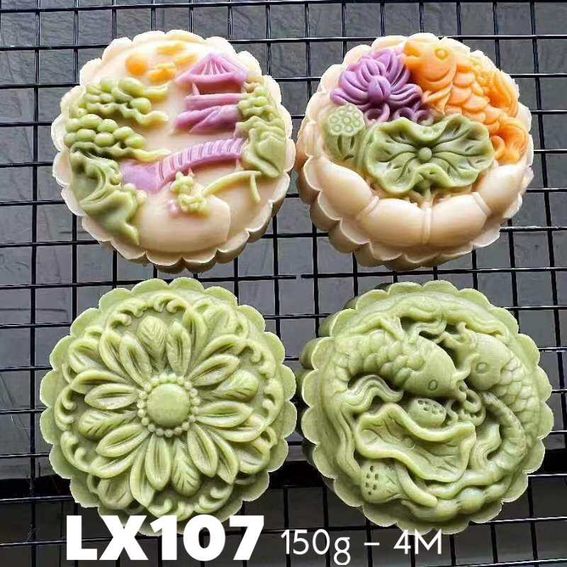 Khuôn trung thu lò xo Liên Ngư 150g LX107