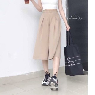 Quần đũi nữ ống rộng dáng lửng , cạp chun, mặc thoáng mát M502
