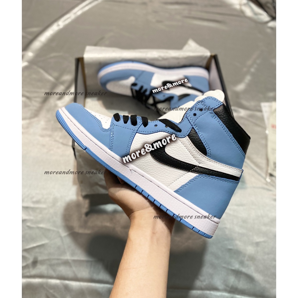 [More&amp;More] Giày Sneaker Cổ cao JD 1 University Blue x OG chất lượng nguyên bản MS2252