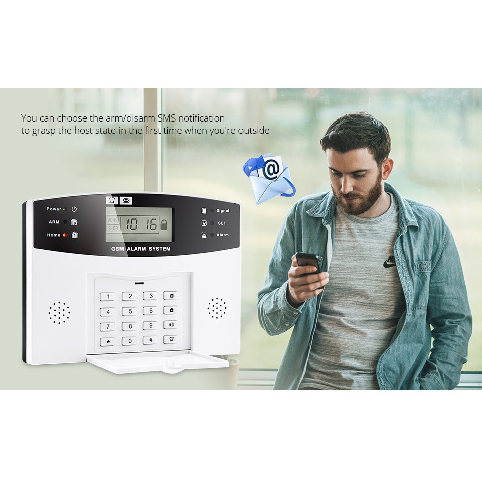 Bộ Báo Trộm Dùng Sim Guardsman GS-6200 Có Pin Dự Phòng