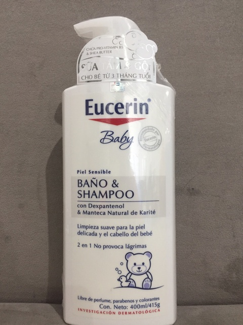 [Mã FMCGMALL -8% đơn 250K] Sữa tắm gội dịu nhẹ cho bé Eucerin Baby Bano &amp; Shampoo 400ml - 69728