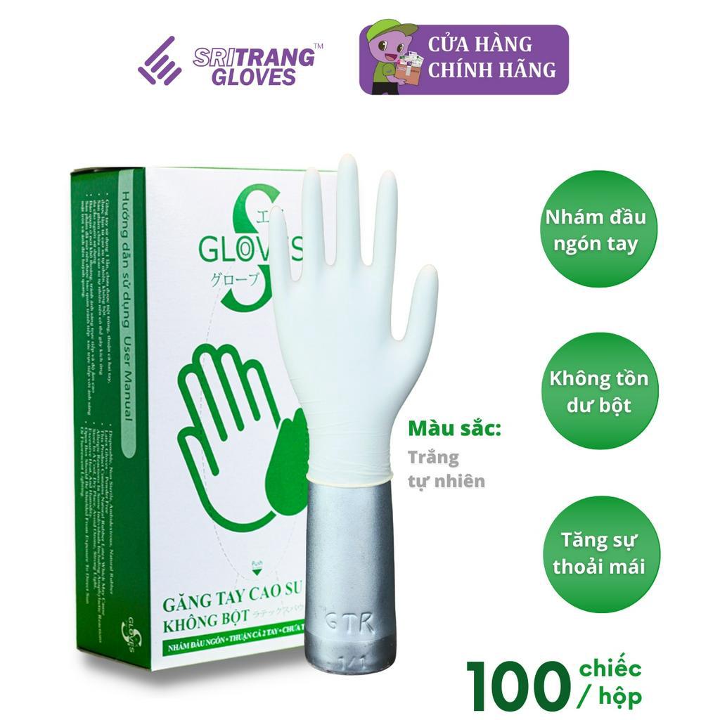 Găng tay y tế Sgloves Latex Không Bột 5.0g 100 chiếc/hộp