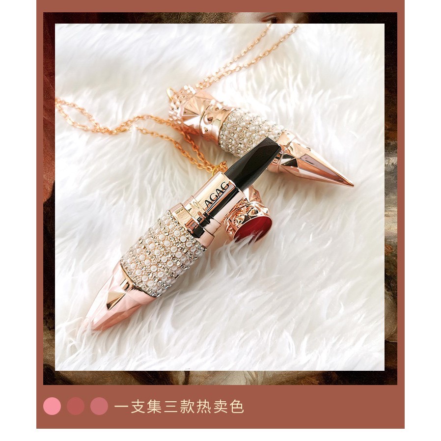Son 3 Màu Kim Cương AGAG Dưỡng Ẩm Siêu Lì (Hạt Đá )