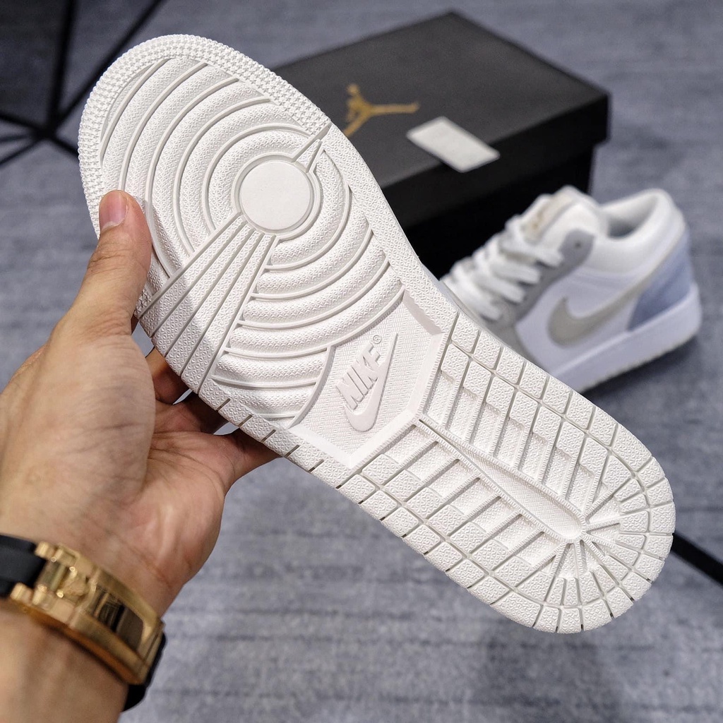 Giày Jordan Paris JD1 Cổ Thấp Gót Xanh, Giày Jodan Low Thấp Cổ Nam Nữ G06 Full Box